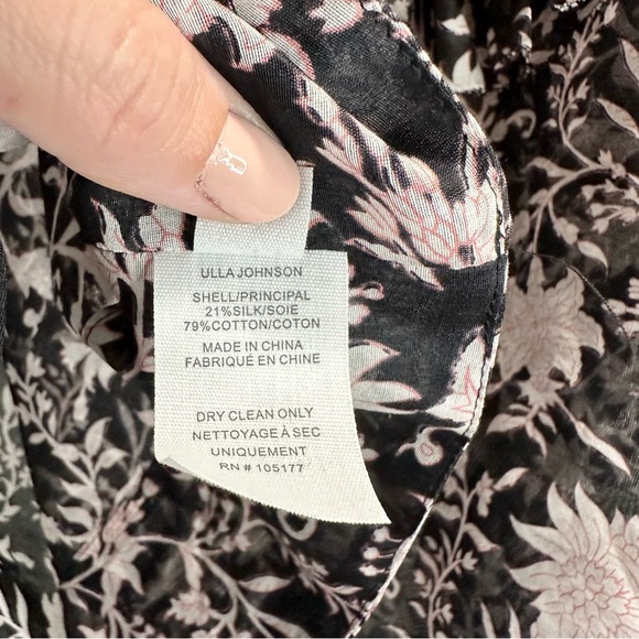 ULLA JOHNSON Goldie One Shoulder Floral Top - Picture 8 of 9